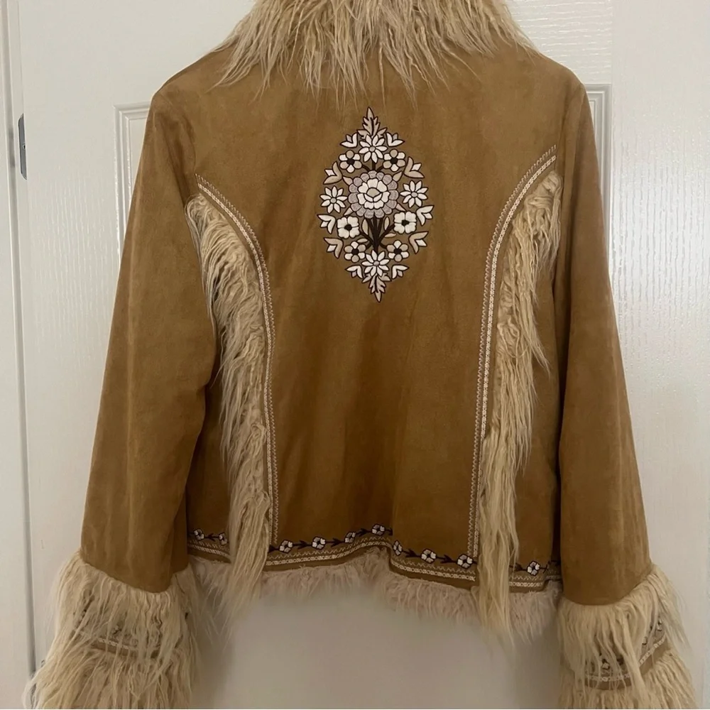 NWT Spell Joplin Cropped Jacket in Hazelnut XL - Picture 4 of 8